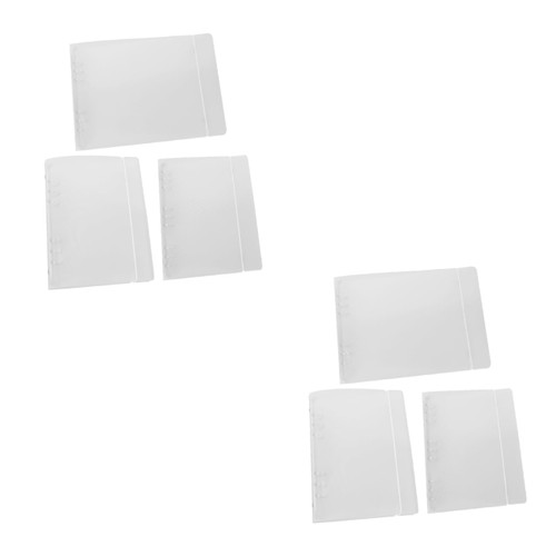 VILLCASE 6 Pcs Binder Refillable File Folder Organizer File Organizer Office Document Folder Campus Notebooks Desk Protector Organizer Student File Folder Sheet Music A4 Abs Paper