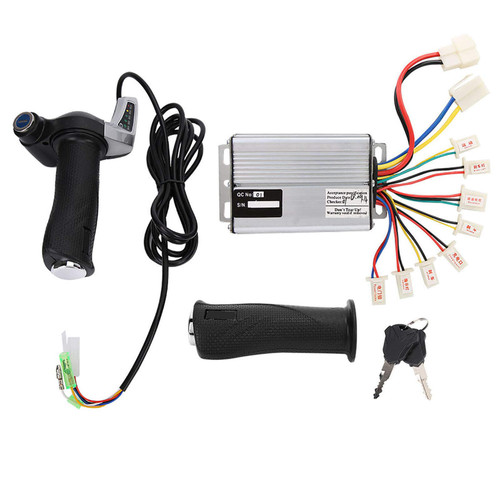 Electric Tricycle Throttle Grip, Plastic Materials Motor Speed Controller with Throttle Durable Steady for 1000W 36V/48V Brushed Motor for Ebike(48V 1000W)
