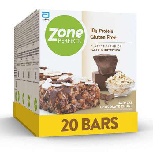 ZonePerfect Protein Bars, 10g Protein, Gluten-Free, Nutritious Snack Bar, Oatmeal Chocolate Chunk, 20 Bars ZonePerfect Protein Bars, 10g Protein, Gluten-Free, Nutritious Snack Bar, Oatmeal Chocolate Chunk, 20 Bars