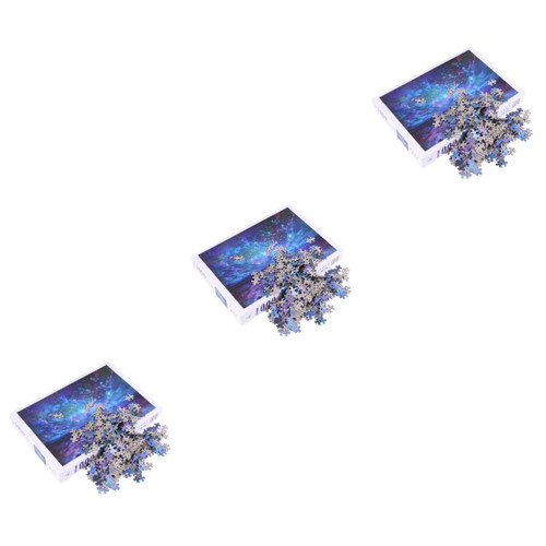 Totority 3 Sets Toys for Kids Star Puzzles Adults Puzzle Toy Funny Kids Puzzle Wood Toys Wooden Puzzles for Adults Space Puzzle for Kids Stress Reliever Jigsaw Puzzle Child