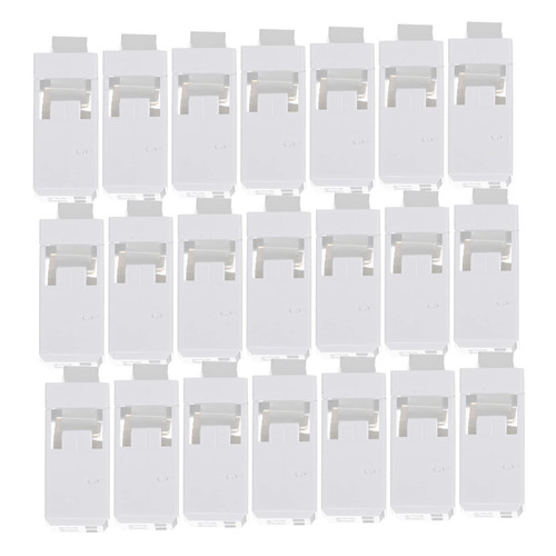 OKUMEYR 50pcs Lock Waste Bucket Press Trash Can Lock Garbage Can Trash Bin Lock Trashcan Push Buttons Trash Bin Buckle Plastic White Push Type Trash Basket