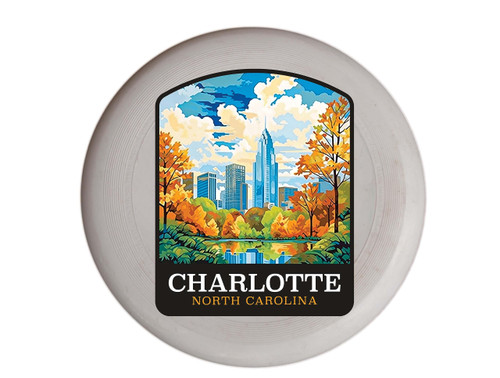 Charlotte North Carolina Design A Souvenir Frisbee Flying Disc 4-Pack