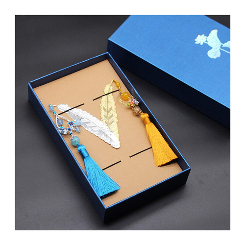 JKXWX Bookmark Metal Bookmark with Tassel Vintage Bookmark Metal Feather Bookmark for Book Lovers Bookmarks Unique Gift for Book Lovers Bookmarker