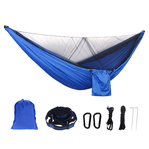 Tent Hammocks for Camping Waterproof, Portable Single Hammock with Tree Straps Waterproof Parachute Hammock Tent for Travel Backpacking Hiking Outdoor, Automatic Quick Opening (F)