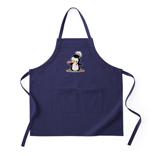 CafePress Cooking Penguin Apron (Dark) Kitchen Apron with Pockets, Grilling Apron, Baking Apron
