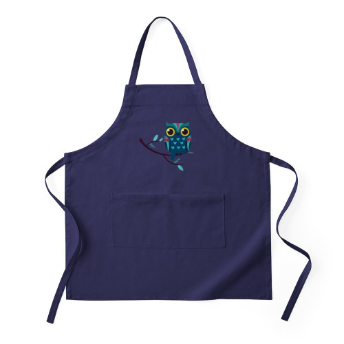 CafePress Dark Teal Owl Apron (Dark) Kitchen Apron with Pockets, Grilling Apron, Baking Apron