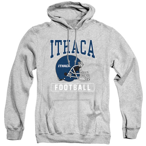 Ithaca College Official Football Helmet Unisex Adult Pull-Over Hoodie,Athletic Heather, 2X-Large