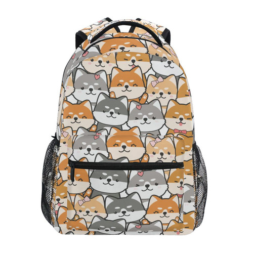 ALAZA Cute Shiba Inu Dog Backpacks for Girls Boys School Backpack Kids Bookbag 3rd 4th 5th Grade Elementary Travel Laptop Shoulder Bag Students Daypacks