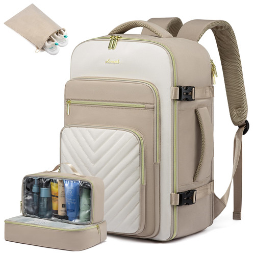 LOVEVOOK Large Travel Backpack for Women, Carry On Backpack Bag Flight Approved, 40L TSA Personal Item Travel Bag with 3 Packing Cubes, Waterproof 17 inch Laptop Backpack Work Weekender Daypack LOVEVOOK Large Travel Backpack for Women, Carry On Backpack Bag Flight Approved, 40L TSA Personal Item Travel Bag with 3 Packing Cubes, Waterproof 17 inch Laptop Backpack Work Weekender Daypack