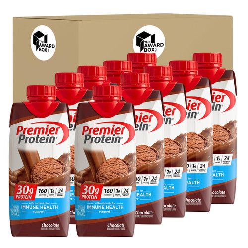Premier Protein Shake Chocolate | 30g High Protein Shakes in The Award Box Packaging 11 Fl. Oz Each (10 pk)