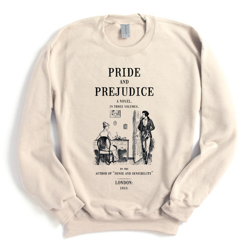 Pride and Prejudice by Jane Austen Sweatshirt, Jane Austen Gift Jane Austen Pride and Prejudice Sweatshirt Book Literary Gift Bookish Gift Active (FRONT & BACK PRINT, UNISEX S) Pride and Prejudice by Jane Austen Sweatshirt, Jane Austen Gift Jane Austen Pride and Prejudice Sweatshirt Book Literary Gift Bookish Gift Active (FRONT & BACK PRINT, UNISEX S)