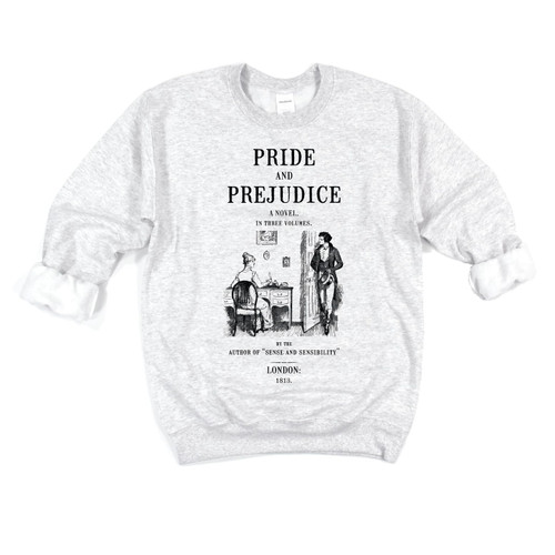 Pride and Prejudice by Jane Austen Sweatshirt, Jane Austen Gift Jane Austen Pride and Prejudice Sweatshirt Book Literary Gift Bookish Gift GREY (FRONT & BACK PRINT, UNISEX L) Pride and Prejudice by Jane Austen Sweatshirt, Jane Austen Gift Jane Austen Pride and Prejudice Sweatshirt Book Literary Gift Bookish Gift GREY (FRONT & BACK PRINT, UNISEX L)