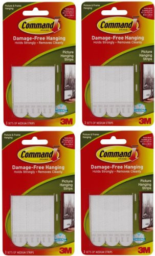 Command Medium Picture Hanging Strips, 12-Pairs