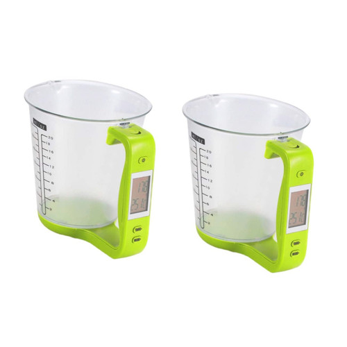 Anneome 2pcs electronic all in one measuring cup with measurements cups measuring cup scale 1000g/1g measuring cup kitchen measuring cup kitchen measuring pitcher cooking food milk powder