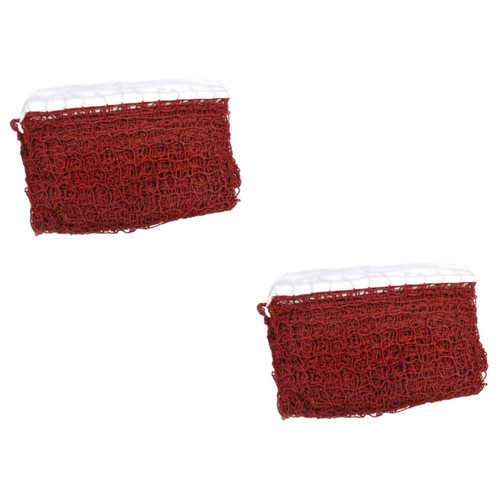 Kisangel 2pcs Badminton Net Ball Sports Net Badminton Supplies Indoor Volleyball Net Shuttlecock Net Kids Volleyball Net Ball Sports Block Net Badminton Court Badminton Pole Foldable Nylon