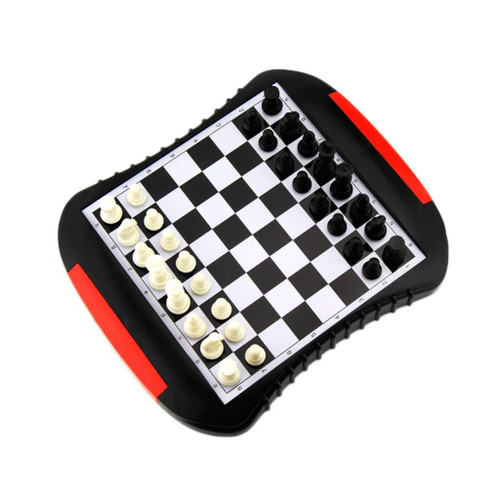 New chessex Magnetic Chess Portable Drawer Type Chess Board?for Children, Students and Beginners 10.1x8.6x1.1in Chess Gift
