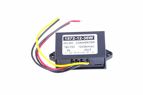 KNACRO DC-DC Buck Module DC 24V 36V 48V 60V 72V (15-72V) to 12V 3A 36W Converter Regulator Waterproof Buck Power Supply Module