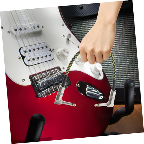 Abaodam 12 Pcs Guitar Cable Musical Instruments Parts Audio Connect Wire Bass Guitars Woven Guitar Cords Instrument Cable Patch Cable Guitars Electric Guitar Parts Pedal Adapter Copper