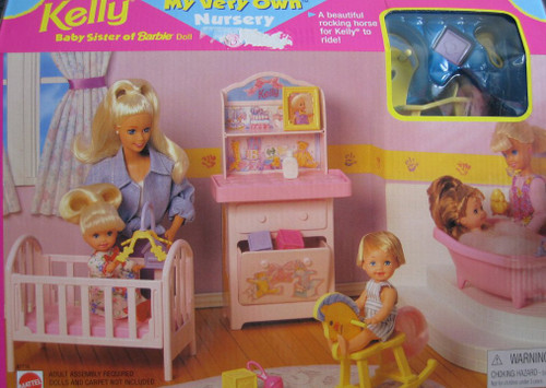 Barbie KELLY My Very Own Nursery Playset (1997 Arcotoys, Mattel)