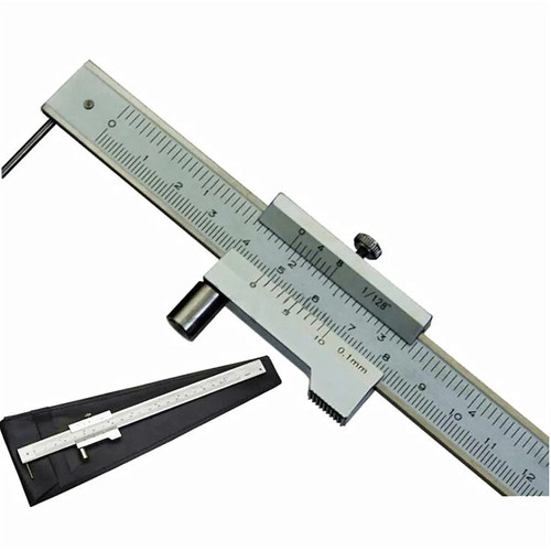 Vernier Caliper 0-200mm Marking Vernier Caliper with Carbide Scriber Parallel Marking Gauging Ruler Measuring Instrument Tool Send 1ps Needle Gauge Micrometer