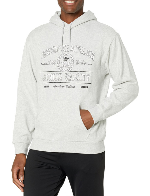 adidas Originals Men's College Hoodie, Light Grey Heather, Large adidas Originals Men's College Hoodie, Light Grey Heather, Large