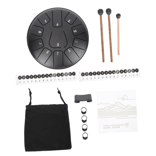 Vaguelly 1 Set Steel Tongue Drum Tongue Drum for Kids Zen Tone Drum Percussion Tongue Drum Metal Tongue Drum Hand Drums for Kids Chic Instrument Mini Drum Music Titanium Alloy Child Gift
