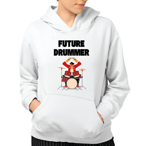 Drums Drummer Music Drums Gift Drummer Gift Musician Musician Gift Percussion Gray and Muticolor Unisex Hoodie