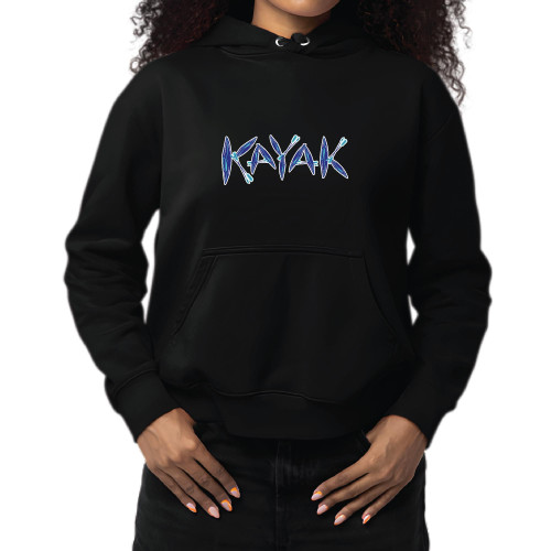 Kayaking Gift for Adventurers Oars and Kayaks Design for Outdoorsy People Black and Muticolor Unisex Hoodie