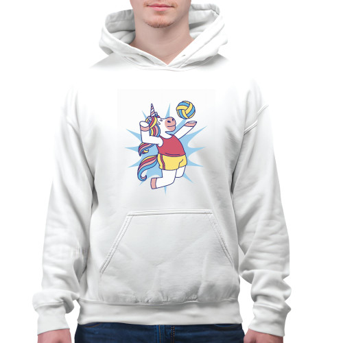 Unique Fun Gifts Unicorn Play Volleyball Perfect for Friends Family White and Muticolor Unisex Hoodie Unique Fun Gifts Unicorn Play Volleyball Perfect for Friends Family White and Muticolor Unisex Hoodie