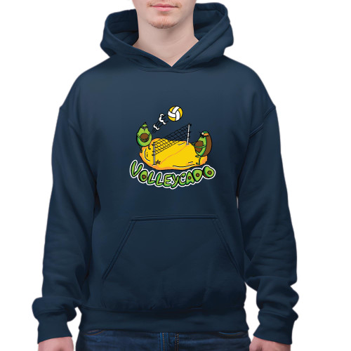 Volleycado Volleyball Gift for Avocado Lovers Navy and Muticolor Unisex Hoodie Volleycado Volleyball Gift for Avocado Lovers Navy and Muticolor Unisex Hoodie