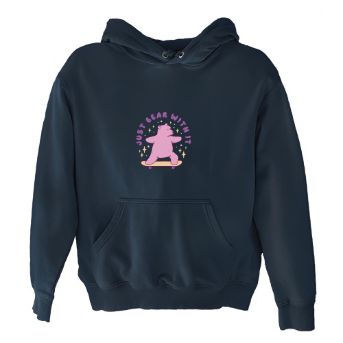 Bear Themed Gifts A Great Fun Gift Idea For Bear Lovers and Skaters Navy and Muticolor Unisex Hoodie Bear Themed Gifts A Great Fun Gift Idea For Bear Lovers and Skaters Navy and Muticolor Unisex Hoodie