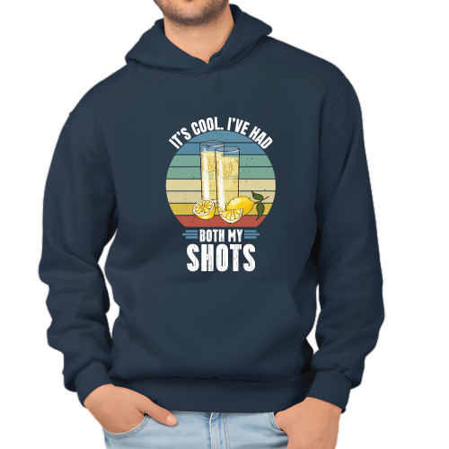 Cool Gift Idea for Tequila and Wine Lovers Navy and Muticolor Unisex Hoodie