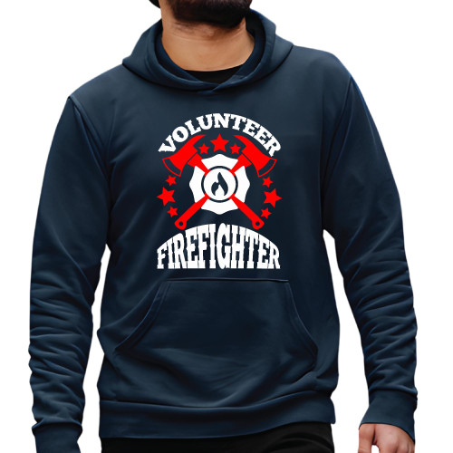Funny Gift for Volunteer Firefighter Fireman Fire Tool Service Black and Muticolor Unisex Hoodie