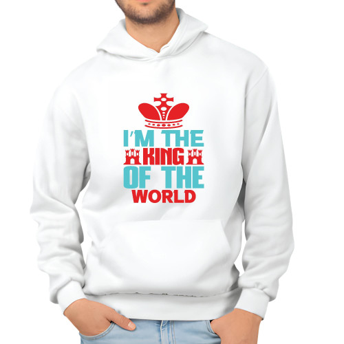 Geek Gift King of the World idea Design Perfect Gift for Geeks NerdciFi Fans White and Muticolor Unisex Hoodie Geek Gift King of the World idea Design Perfect Gift for Geeks NerdciFi Fans White and Muticolor Unisex Hoodie