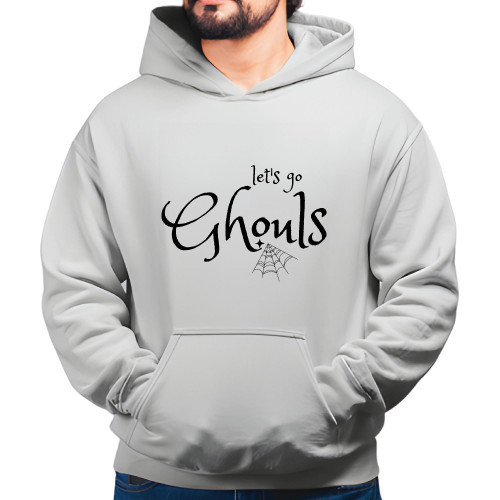 Halloween Gift Idea for Retro Ghouls Fans Gray and Muticolor Unisex Hoodie Halloween Gift Idea for Retro Ghouls Fans Gray and Muticolor Unisex Hoodie