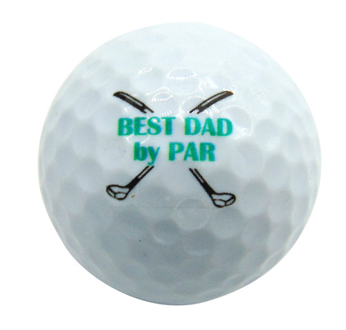 Westmon Works Best Dad by Par Golf Ball for Fathers Day Golfing Dads and Grandfathers