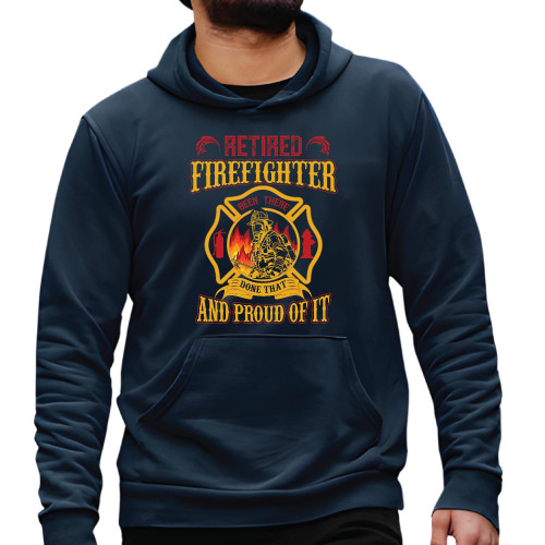 Retired Firefighter Appreciation Gift Idea Humor for Fireman Black and Muticolor Unisex Hoodie Retired Firefighter Appreciation Gift Idea Humor for Fireman Black and Muticolor Unisex Hoodie