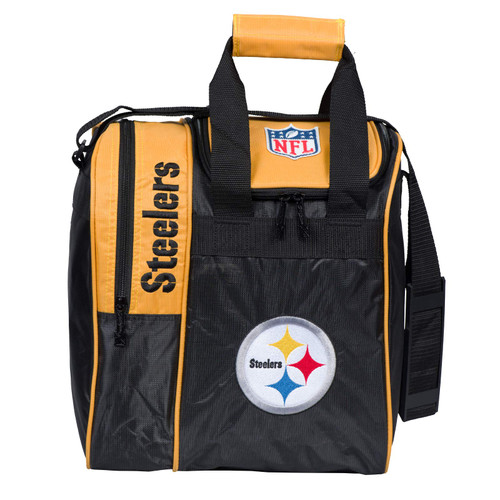 KR Strikeforce NFL Pittsburgh Steelers Single Bowling Ball Tote Bag with Shoe Compartment