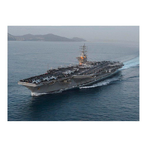 Puzzle Rabbit - 1000 Piece Multicolor Jigsaw Puzzle - USS Dwight D. Eisenhower (CVN 69) Transits The Strait of Gibraltar