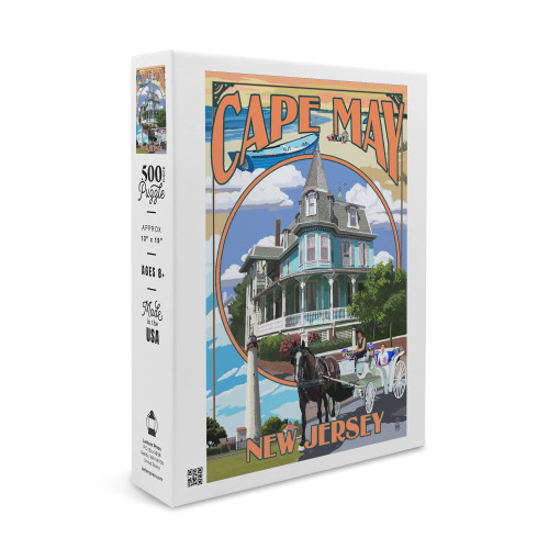Cape May, New Jersey, Montage (19x27 inches, Premium 500 Piece Jigsaw Puzzle for Adults and Family, Made in USA) Cape May, New Jersey, Montage (19x27 inches, Premium 500 Piece Jigsaw Puzzle for Adults and Family, Made in USA)