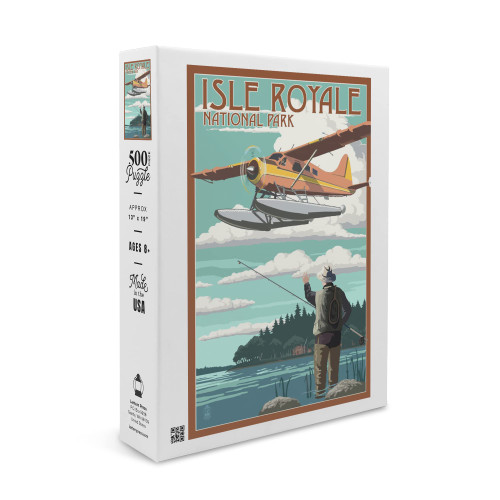 Isle Royale National Park, Michigan, Float Plane and Fisherman (19x27 inches, Premium 500 Piece Jigsaw Puzzle for Adults and Family, Made in USA) Isle Royale National Park, Michigan, Float Plane and Fisherman (19x27 inches, Premium 500 Piece Jigsaw Puzzle for Adults and Family, Made in USA)