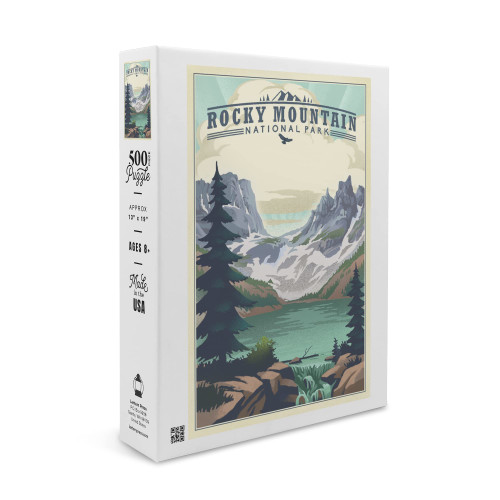 Rocky Mountain National Park, Colorado, Lake, Lithograph (19x27 inches, Premium 500 Piece Jigsaw Puzzle for Adults and Family, Made in USA) Rocky Mountain National Park, Colorado, Lake, Lithograph (19x27 inches, Premium 500 Piece Jigsaw Puzzle for Adults and Family, Made in USA)