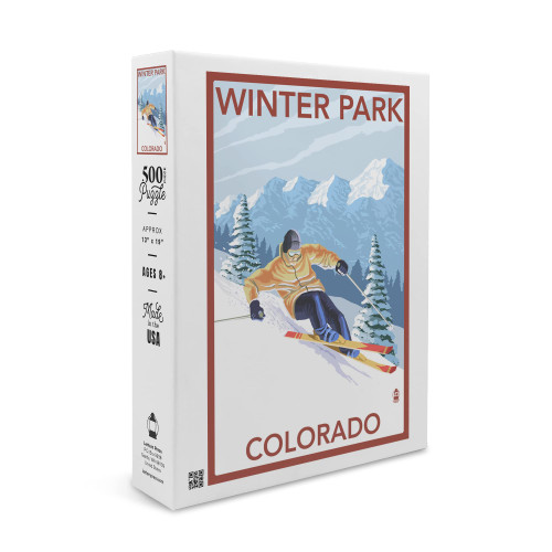Winter Park, Colorado, Downhill Skier (19x27 inches, Premium 500 Piece Jigsaw Puzzle for Adults and Family, Made in USA) Winter Park, Colorado, Downhill Skier (19x27 inches, Premium 500 Piece Jigsaw Puzzle for Adults and Family, Made in USA)