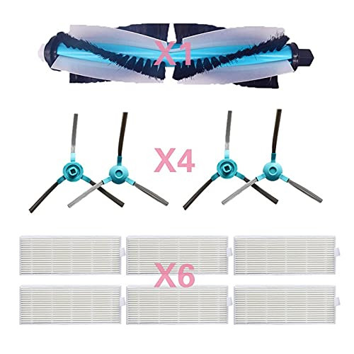 Vacuum cleaner replacement parts Main Brush Replacement Fit For Cecotec Conga 1390 Fit For Cecotec Conga 1290 Robotic Vacuum Cleaner Side Brush Hepe Filter Vacuum cleaner accessories ( Color : C )