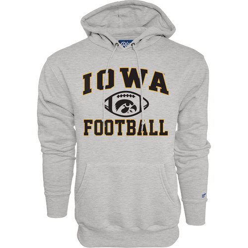 Blue 84 Men's Iowa Hawkeyes Hoodie Gray Football, Grey, Small