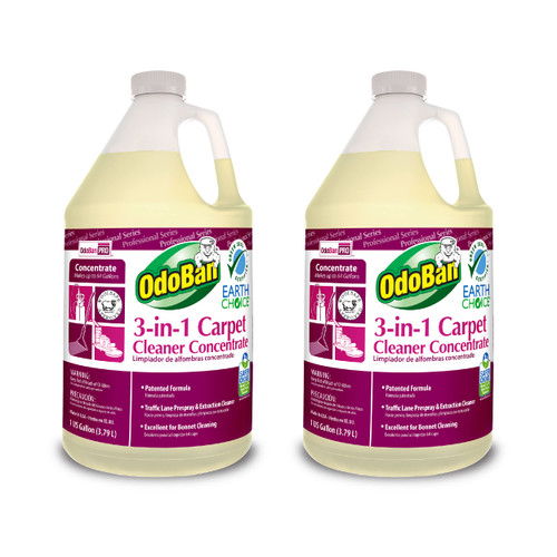 OdoBan Professional Series Cleaning 3-in-1 Carpet Cleaner Concentrate, Set of 2, 1 Gallon Each OdoBan Professional Series Cleaning 3-in-1 Carpet Cleaner Concentrate, Set of 2, 1 Gallon Each