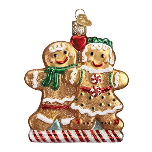 Old World Christmas Ornaments: Gingerbread Friends Glass Blown Ornaments for Christmas Tree