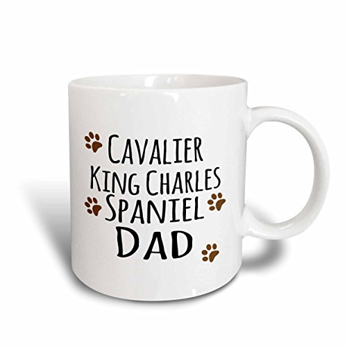 3dRose 153882_1 Cavalier King Charles Spaniel Dog Dad Mug, 11 oz, Ceramic