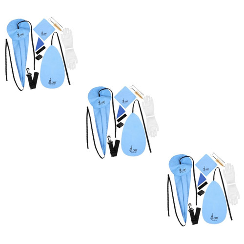 ERINGOGO 3pcs Sax Cleaning Saxophone Thumb Pad Saxophone Instrument Care Kits Alto Saxophone Cleaning Swab Gloves for Cleaning Alto Sax Swab Musical Instrument Accessories Oxford Cloth