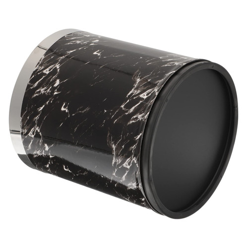 LABRIMP Marble Trash Can Marble Garbage Can Small Trash Can Garbage Container Bin Bath Trash Can Vehicle Trash Black Bathroom Trash Can Marble Trash Bin Automatic Organizer Plastic Office